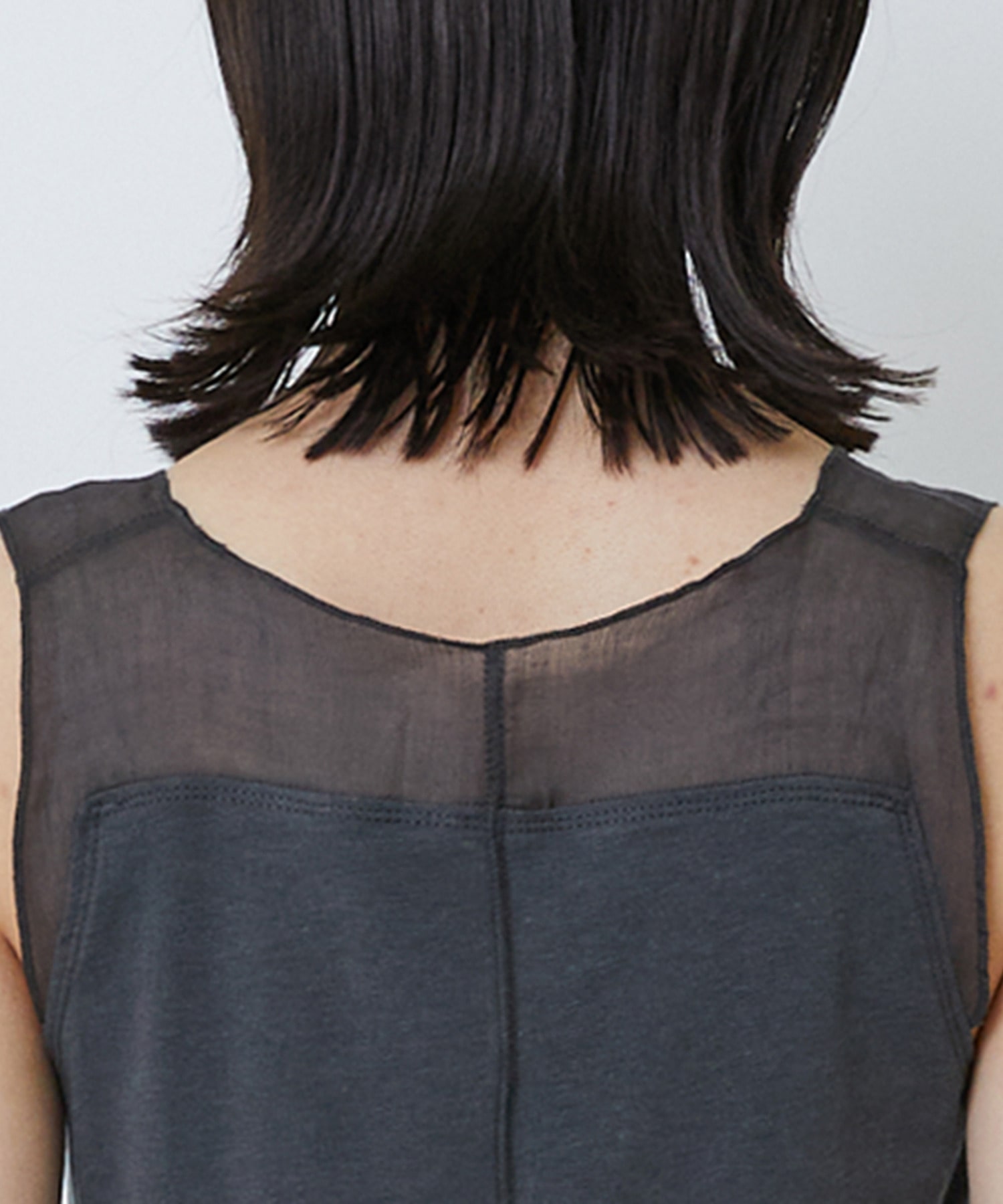 【LOISIR】【2WAY】異素材使いタンクトップ 詳細画像 チャコールグレー 20