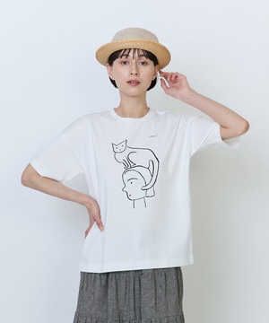 【LOISIR】【5/11 10:00販売開始】【アーティストコラボ】LOISIR&times;塩川いずみ イラストプリントTシャツ 詳細画像 オフホワイト 1