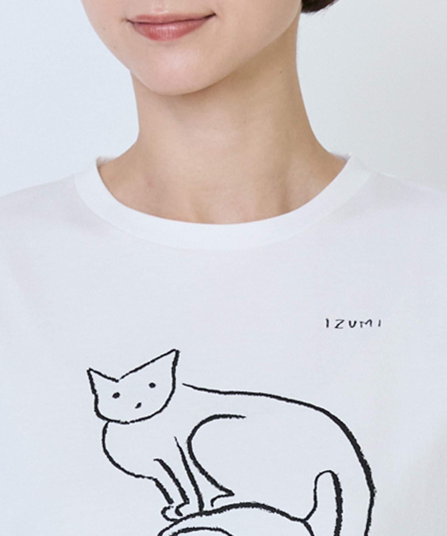 【LOISIR】【5/11 10:00販売開始】【アーティストコラボ】LOISIR&times;塩川いずみ イラストプリントTシャツ 詳細画像 チャコールグレー 24