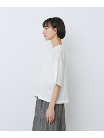 【LOISIR】リネン天竺ショートTシャツ 詳細画像 ネイビー 12