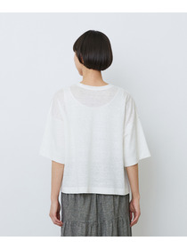 【LOISIR】リネン天竺ショートTシャツ 詳細画像 ネイビー 13