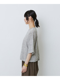 【LOISIR】リネン天竺ショートTシャツ 詳細画像 ネイビー 15