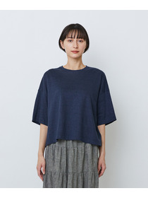 【LOISIR】リネン天竺ショートTシャツ 詳細画像 ネイビー 17