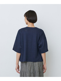 【LOISIR】リネン天竺ショートTシャツ 詳細画像 ネイビー 19
