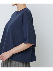 【LOISIR】リネン天竺ショートTシャツ 詳細画像 ネイビー 22