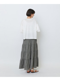 【LOISIR】リネン天竺ショートTシャツ 詳細画像 ネイビー 3