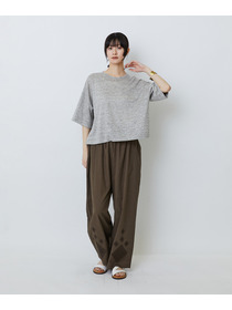 【LOISIR】リネン天竺ショートTシャツ 詳細画像 ネイビー 4