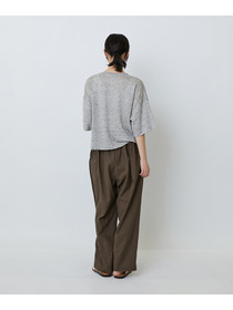 【LOISIR】リネン天竺ショートTシャツ 詳細画像 ネイビー 6