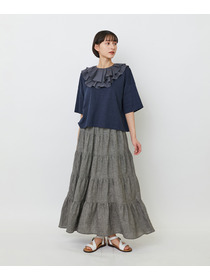 【LOISIR】リネン天竺ショートTシャツ 詳細画像 ネイビー 7