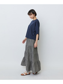 【LOISIR】リネン天竺ショートTシャツ 詳細画像 ネイビー 9