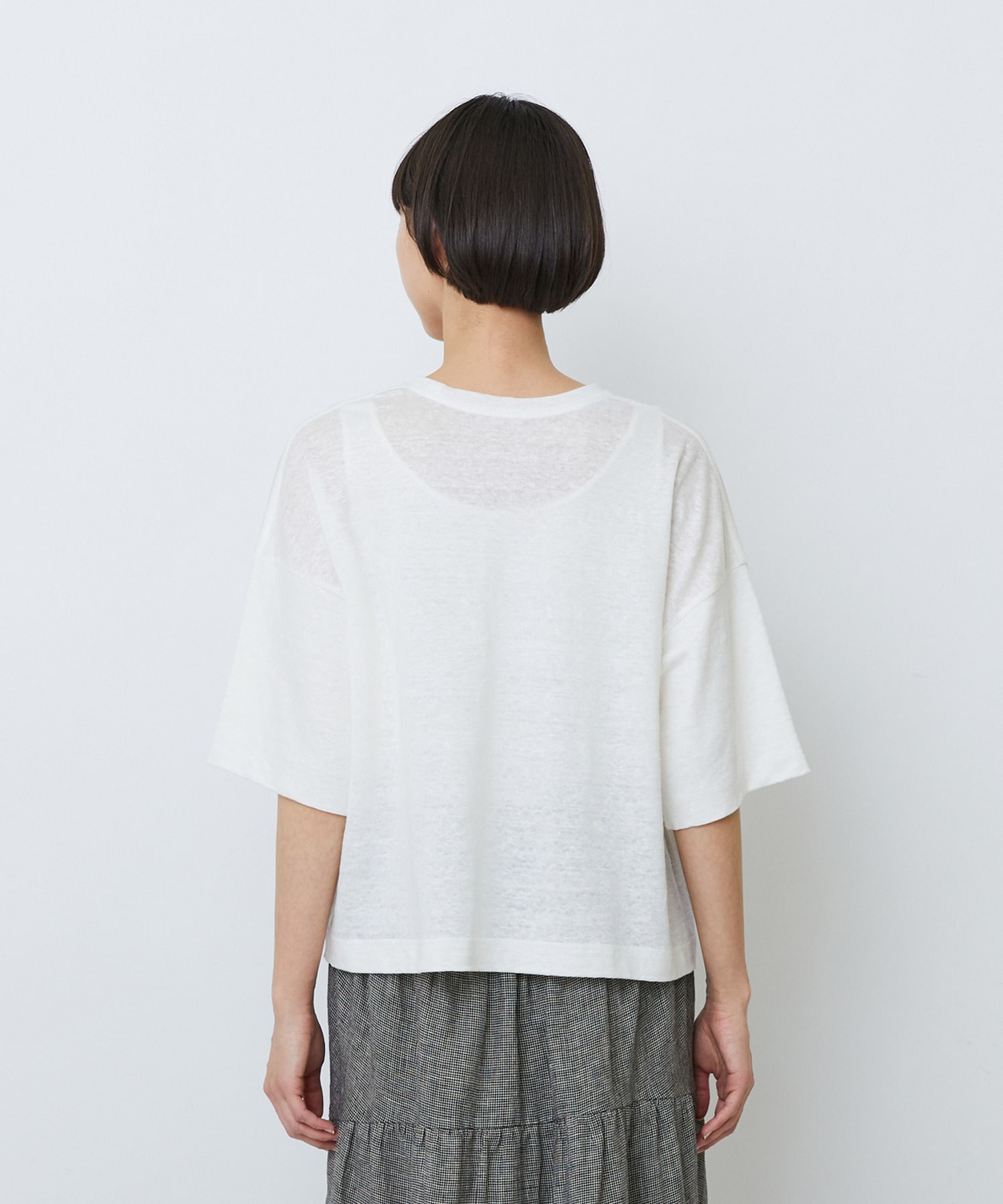 【LOISIR】リネン天竺ショートTシャツ 詳細画像 ネイビー 13