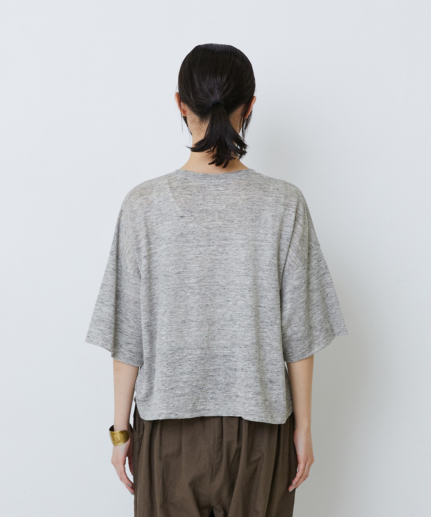 【LOISIR】リネン天竺ショートTシャツ 詳細画像 ネイビー 16