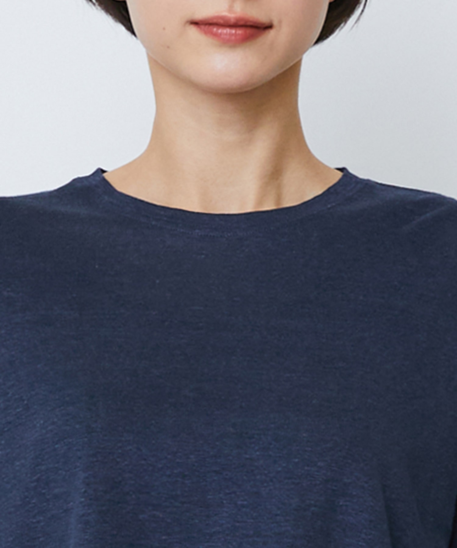 【LOISIR】リネン天竺ショートTシャツ 詳細画像 ネイビー 20