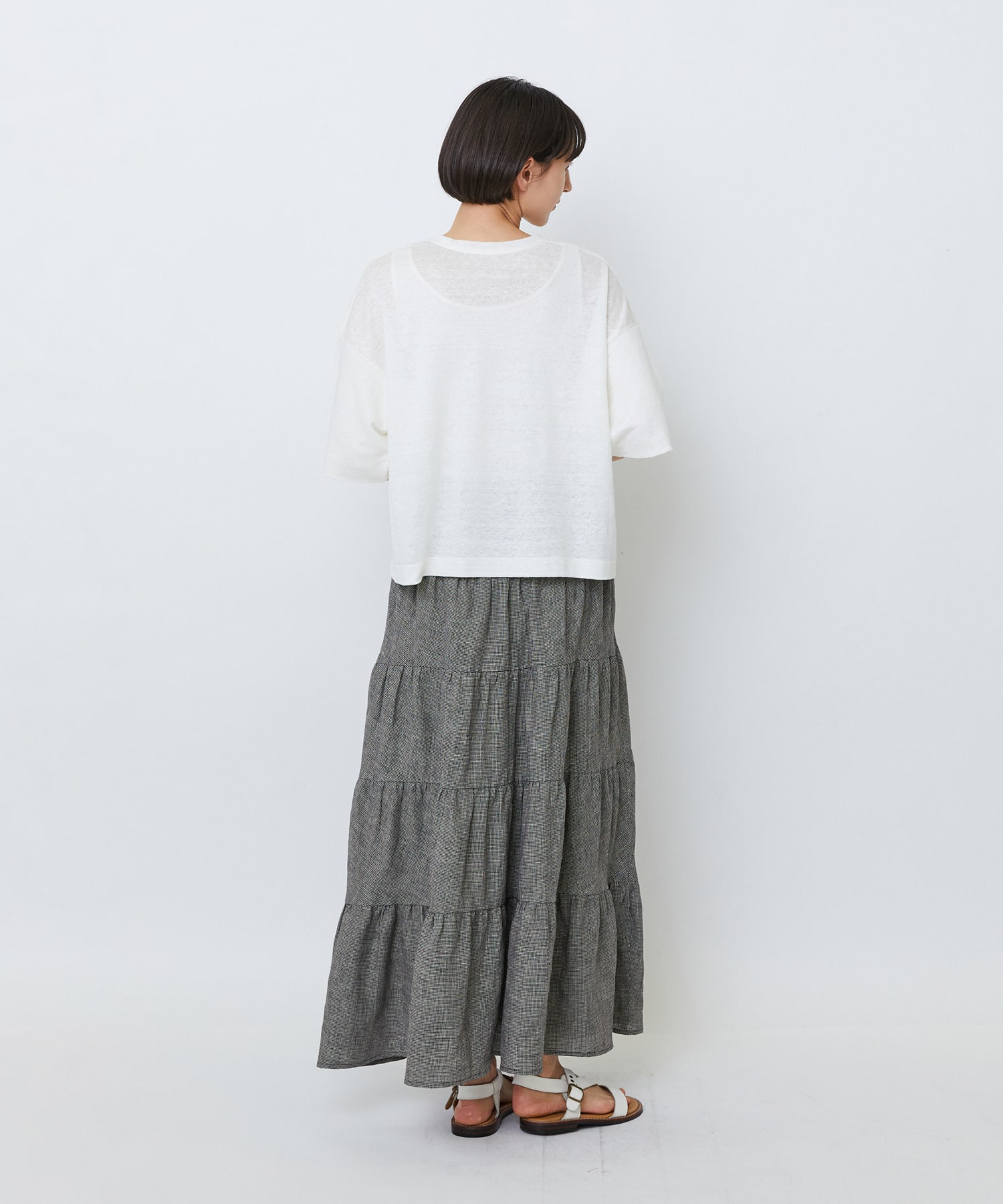 【LOISIR】リネン天竺ショートTシャツ 詳細画像 ネイビー 3