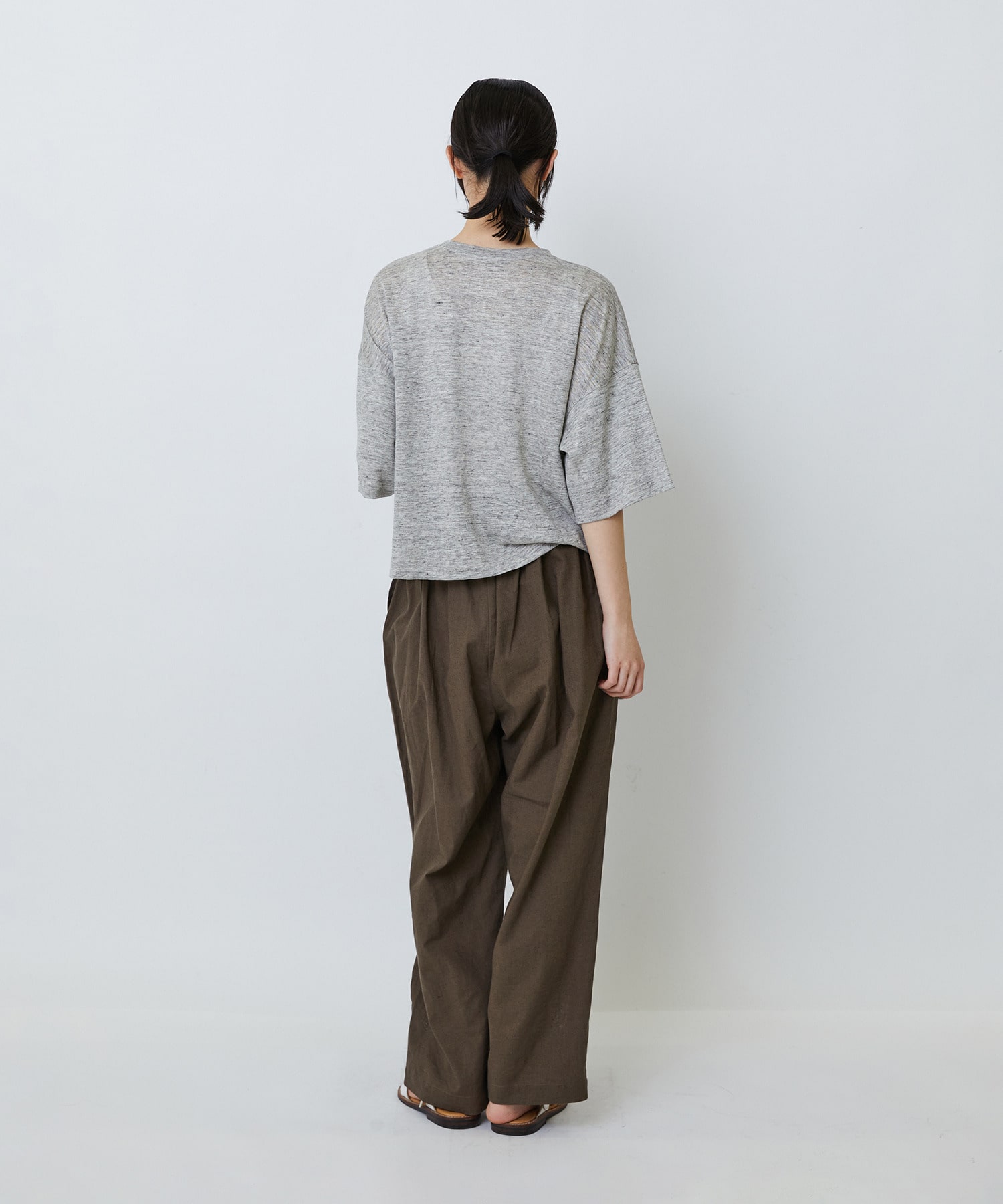 【LOISIR】リネン天竺ショートTシャツ 詳細画像 ネイビー 6