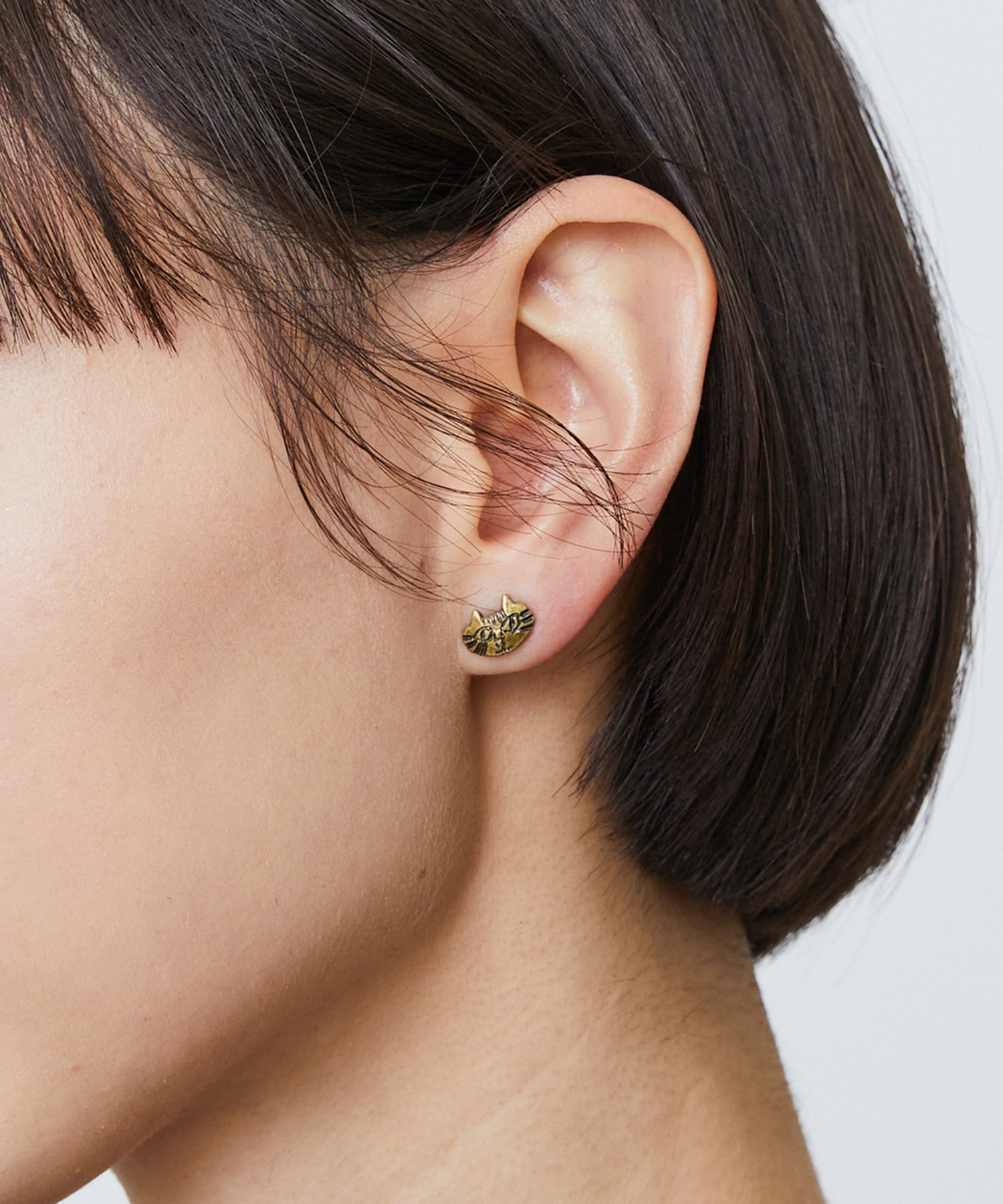 【LOISIR】【アーティストコラボ】TORANEKOBONBON CATピアス 詳細画像 ゴールド 1