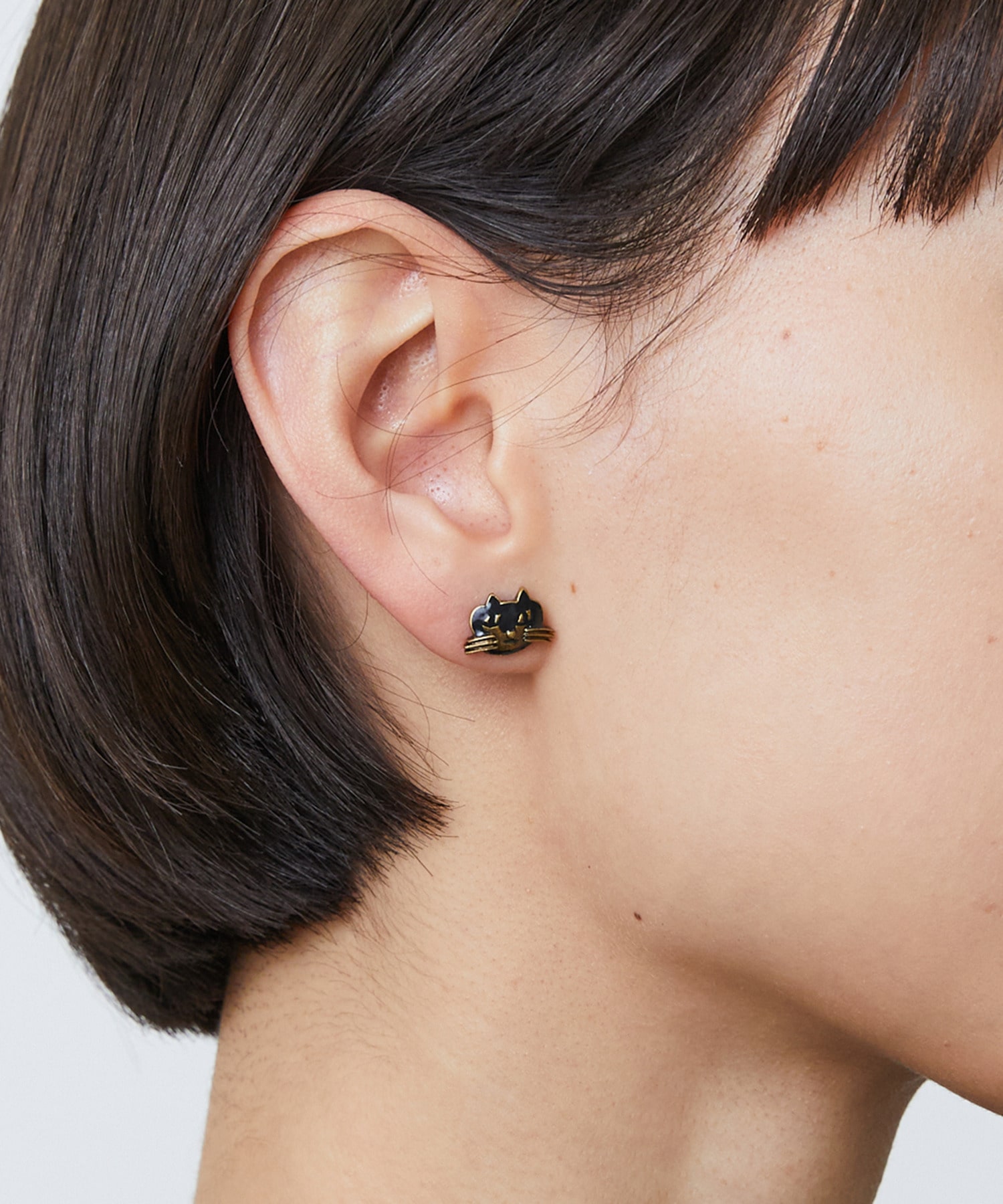 【LOISIR】【アーティストコラボ】TORANEKOBONBON CATピアス 詳細画像 ゴールド 2