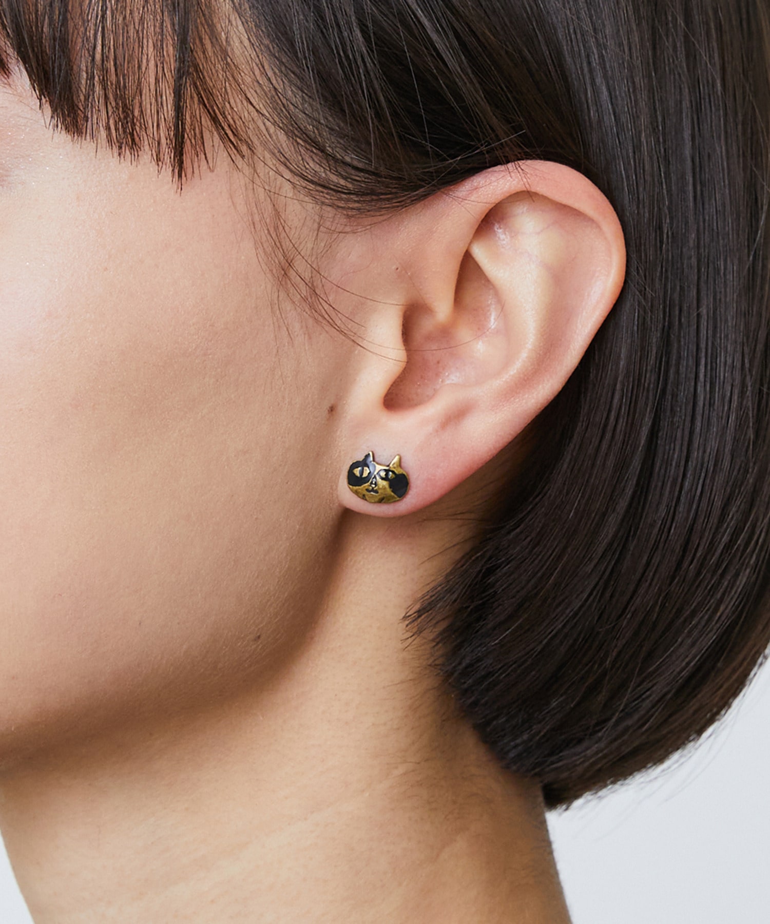 【LOISIR】【アーティストコラボ】TORANEKOBONBON CATピアス 詳細画像 ゴールド 3