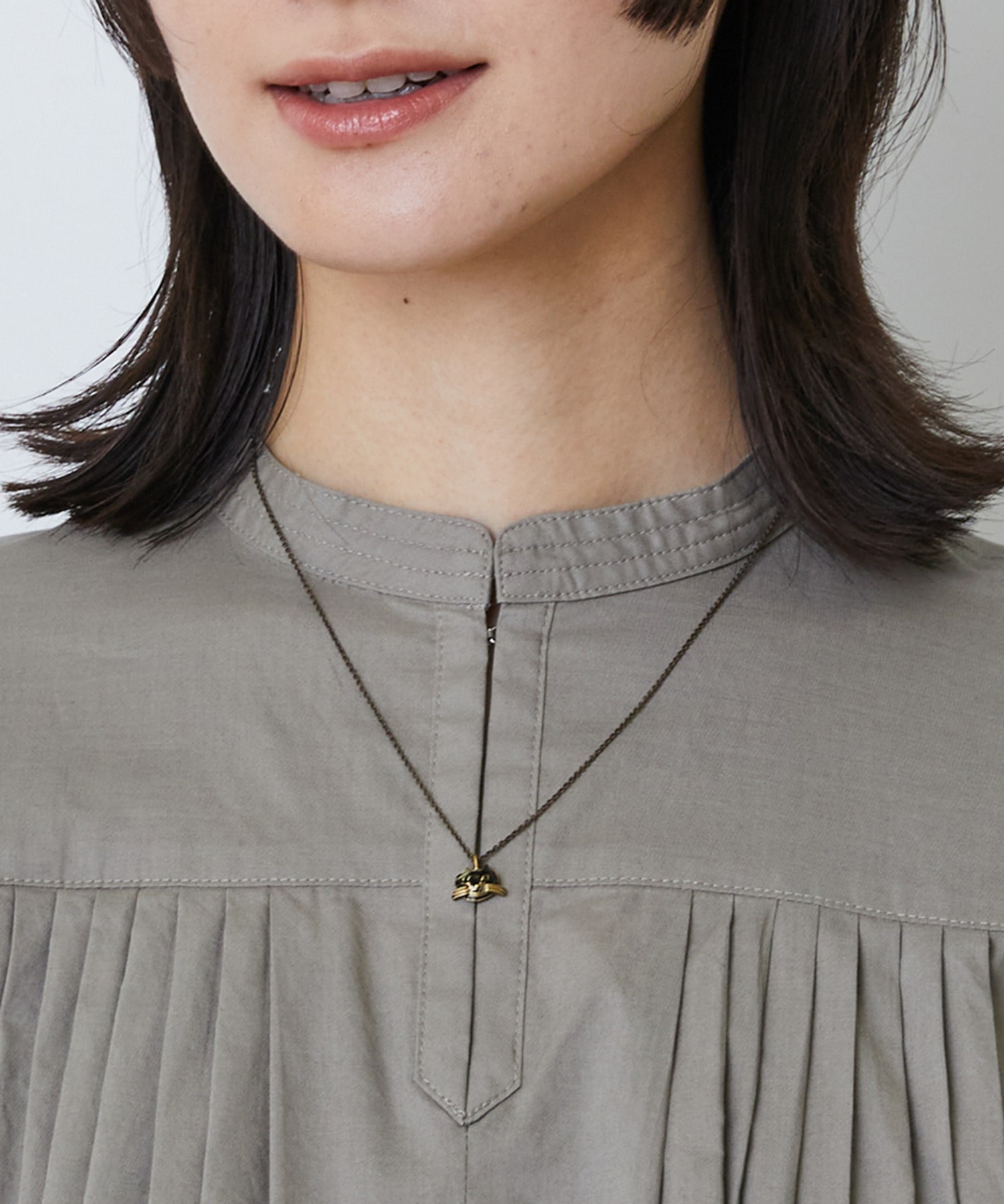 【LOISIR】【アーティストコラボ】LOISIR&times;TORANEKOBONBON ドラ猫ペンダント 詳細画像 ゴールド 1