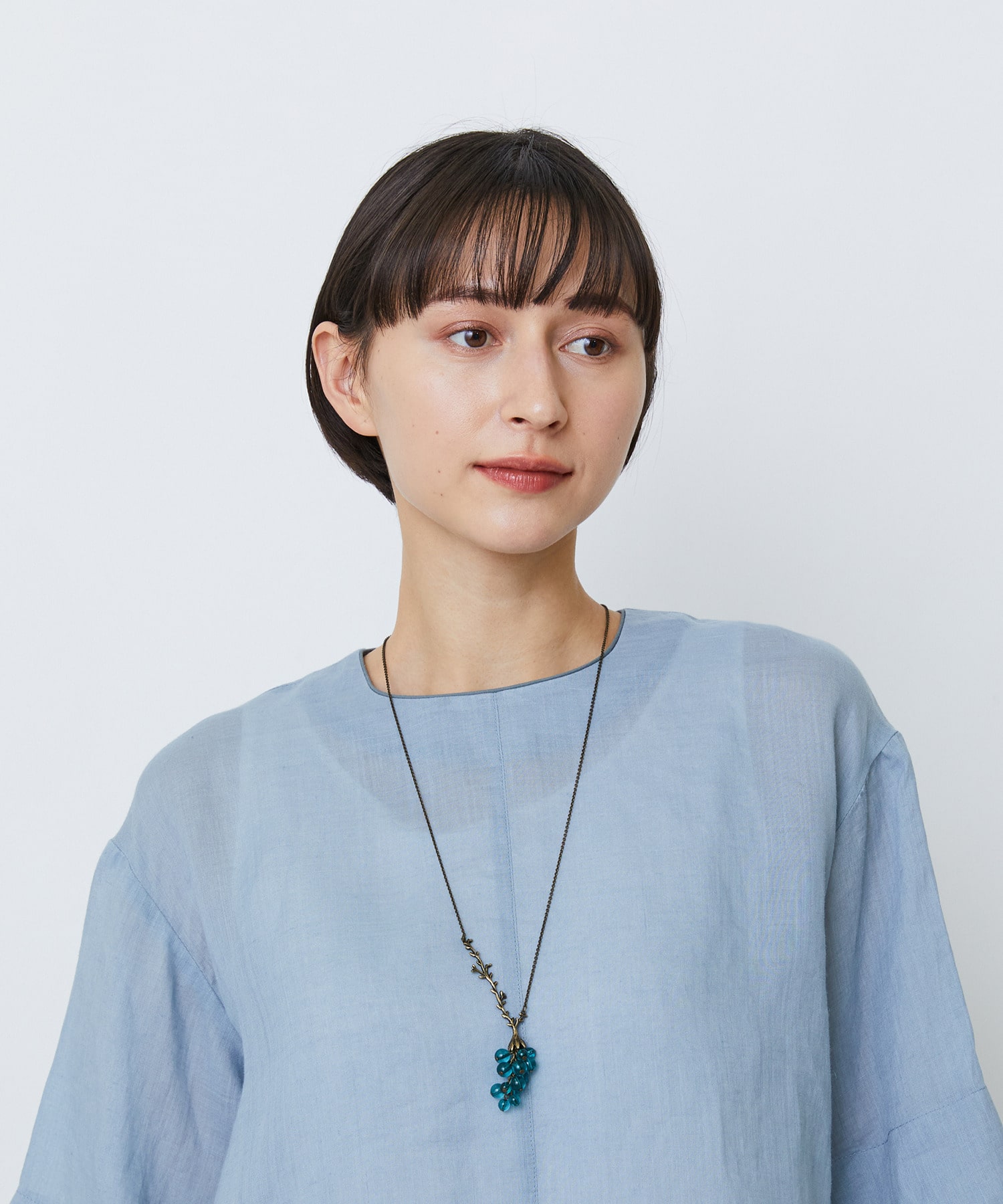 【LOISIR】ぶどうモチーフネックレス 詳細画像 グリーン 2