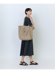 【LOISIR】【5/11 10:00販売開始】【アーティストコラボ】LOISIR&times;塩川いずみ イラストプリントトートバッグ 詳細画像 グレー 2