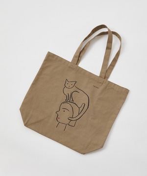 【LOISIR】【5/11 10:00販売開始】【アーティストコラボ】LOISIR&times;塩川いずみ イラストプリントトートバッグ 詳細画像 ベージュ 1