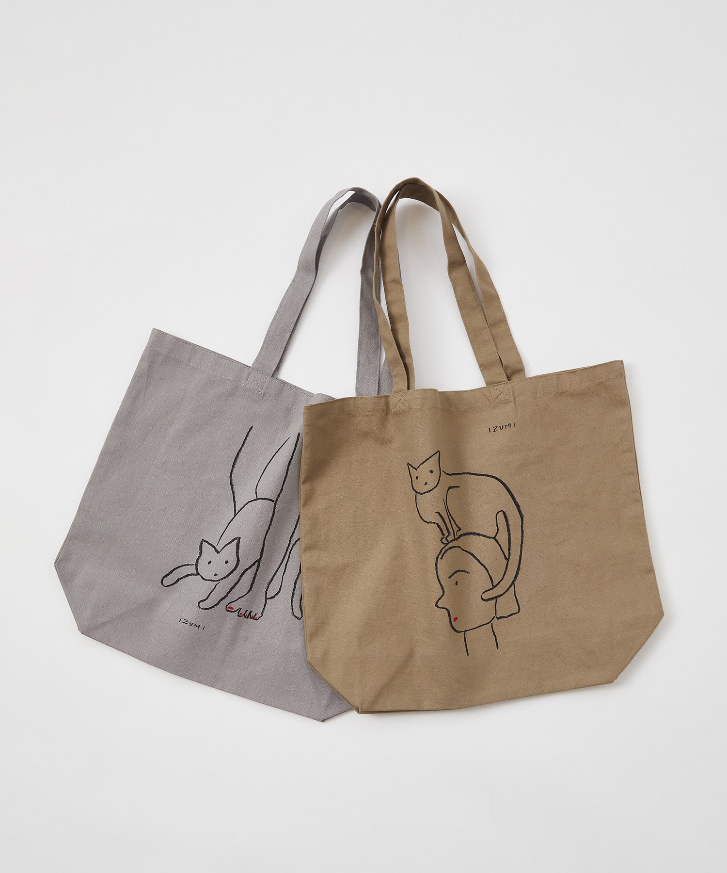 【LOISIR】【5/11 10:00販売開始】【アーティストコラボ】LOISIR&times;塩川いずみ イラストプリントトートバッグ 詳細画像 グレー 11