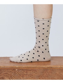 【LOISIR】ドット柄ソックス 詳細画像 ブラック 7