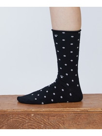 【LOISIR】ドット柄ソックス 詳細画像 ブラック 9