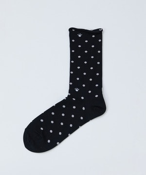 【LOISIR】ドット柄ソックス 詳細画像 ブラック 1