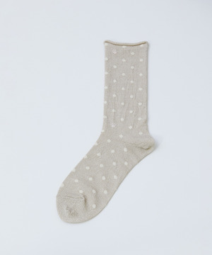 【LOISIR】ドット柄ソックス 詳細画像 ゴールド 1