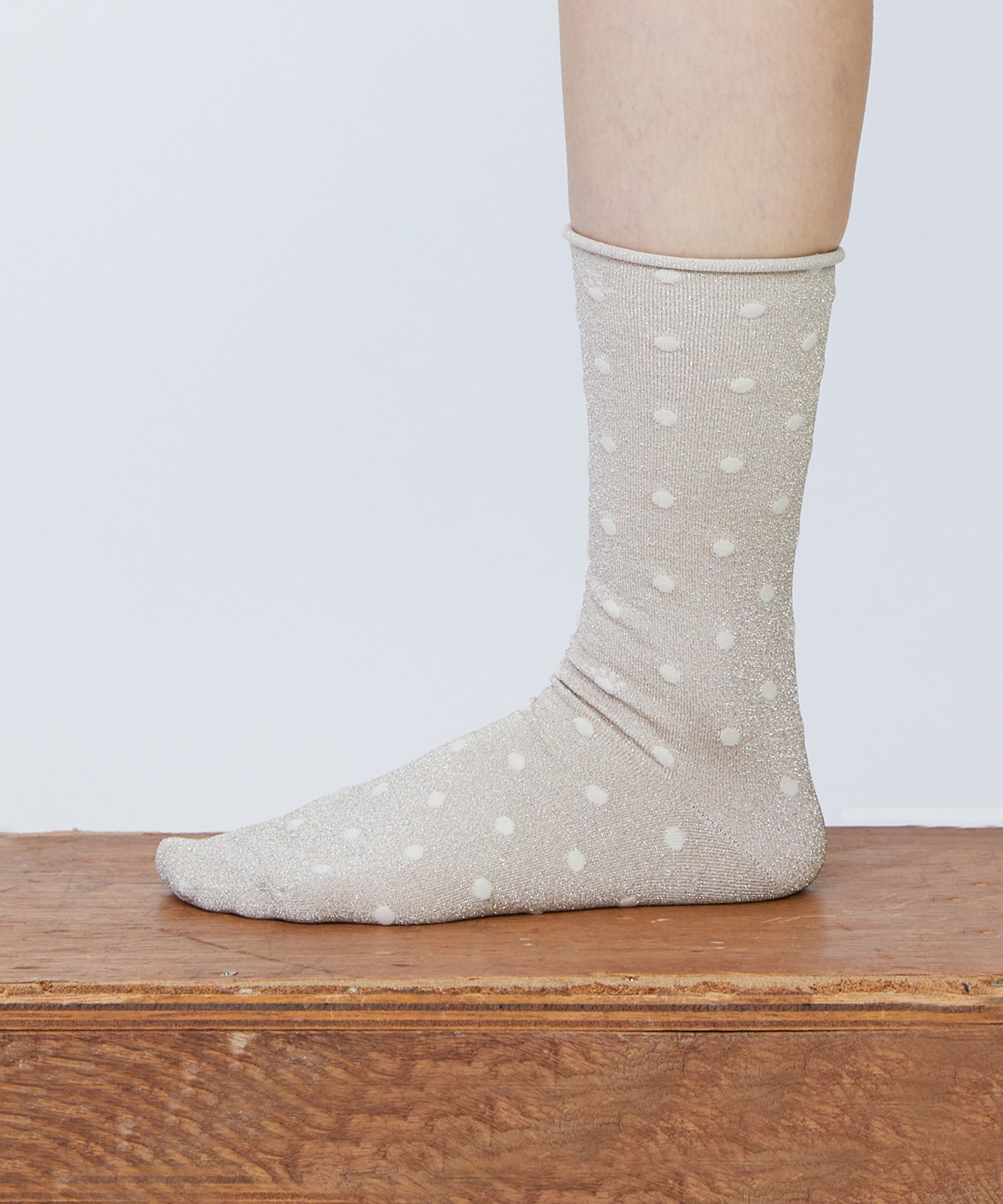 【LOISIR】ドット柄ソックス 詳細画像 ブラック 8