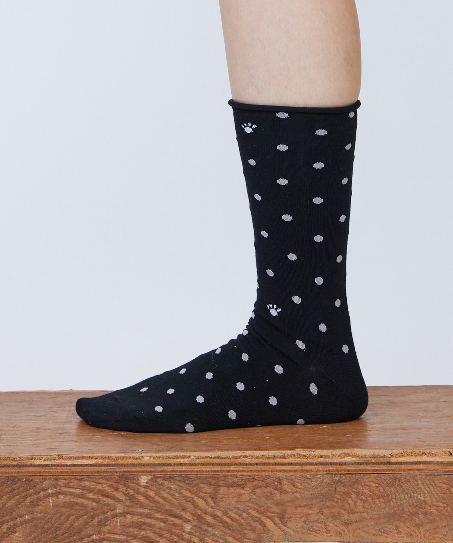 【LOISIR】ドット柄ソックス 詳細画像 ブラック 9