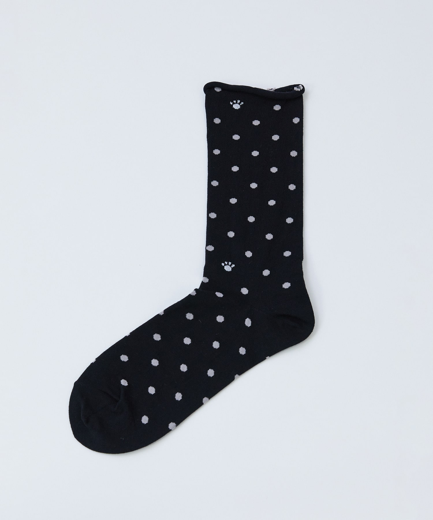 【LOISIR】ドット柄ソックス 詳細画像 ブラック 1