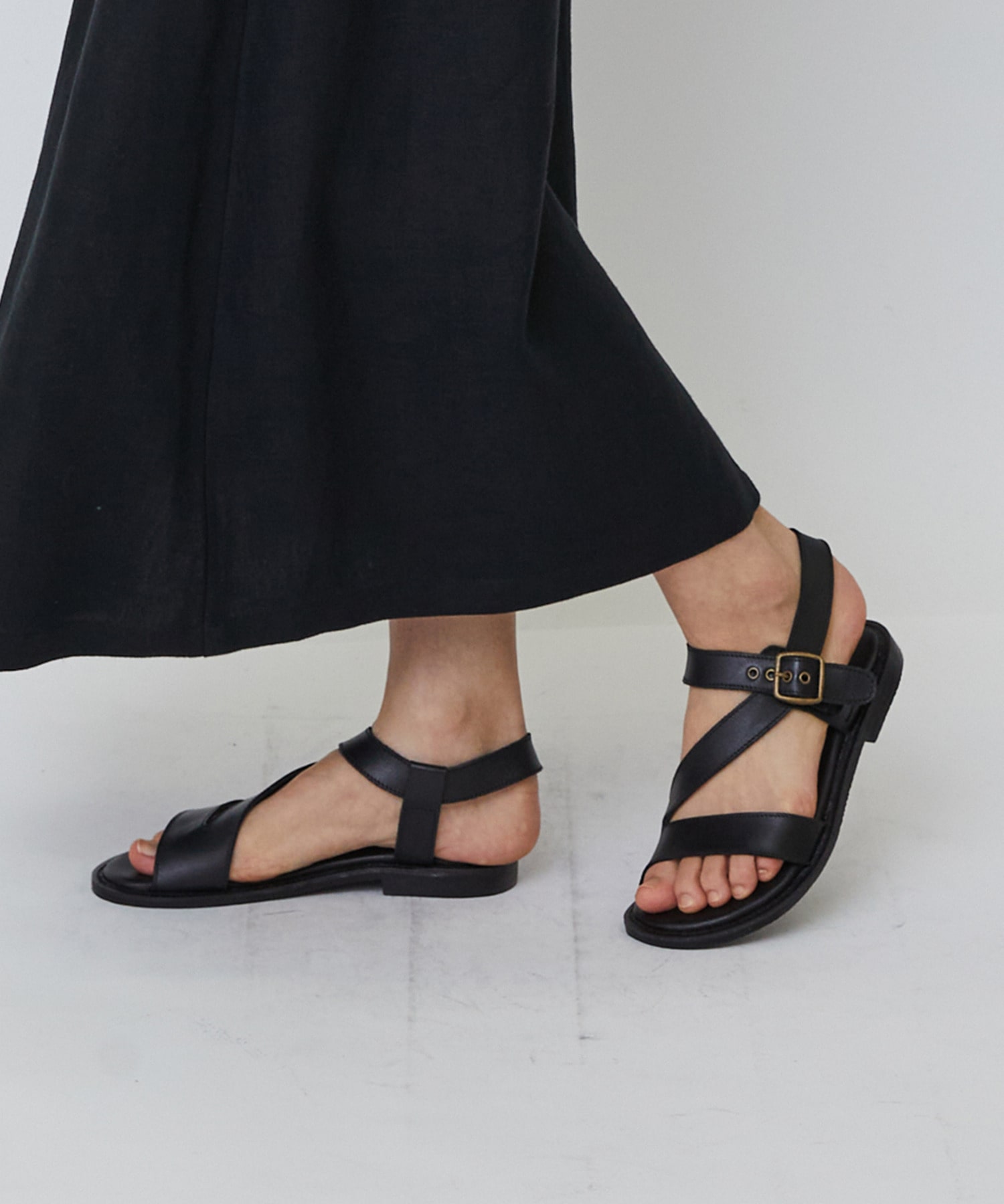 【LOISIR】ストラップサンダル 詳細画像 ブラック 4