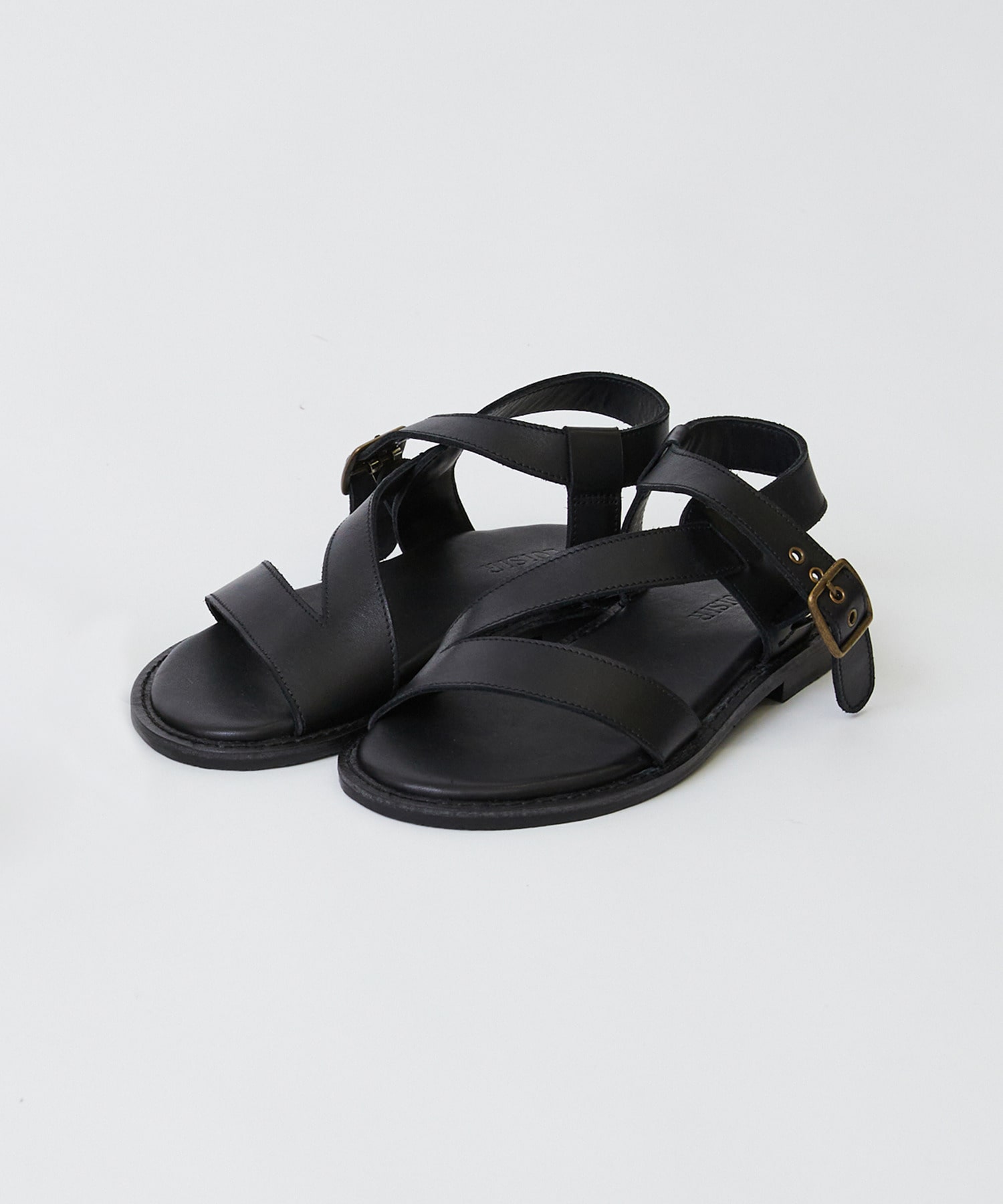 【LOISIR】ストラップサンダル 詳細画像 ブラック 1