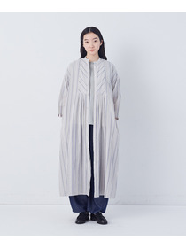 【congés payés】フリンジストライプワンピース 詳細画像 ブルー系その他 1