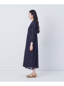 【congés payés】フリンジストライプワンピース 詳細画像 ブルー系その他 13