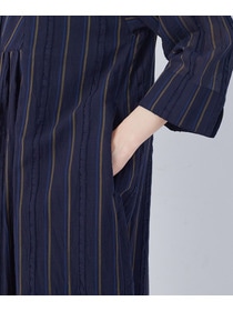 【congés payés】フリンジストライプワンピース 詳細画像 ブルー系その他 18