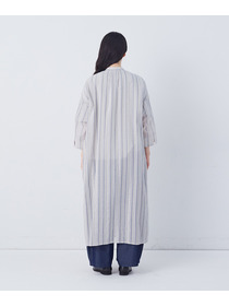 【congés payés】フリンジストライプワンピース 詳細画像 ブルー系その他 7