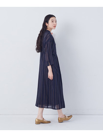 【congés payés】フリンジストライプワンピース 詳細画像 ブルー系その他 9