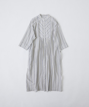 【congés payés】フリンジストライプワンピース 詳細画像 グレー系その他 1