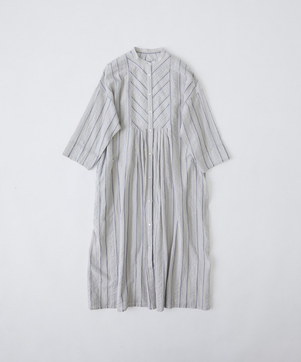 【congés payés】フリンジストライプワンピース