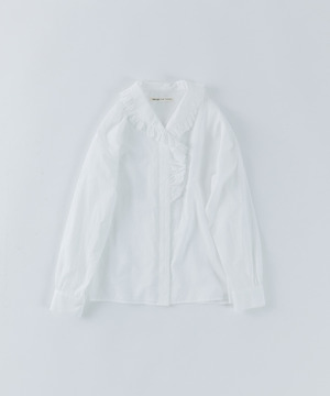 【congés payés】60/ローンフリルシャツ 詳細画像 オフホワイト 1