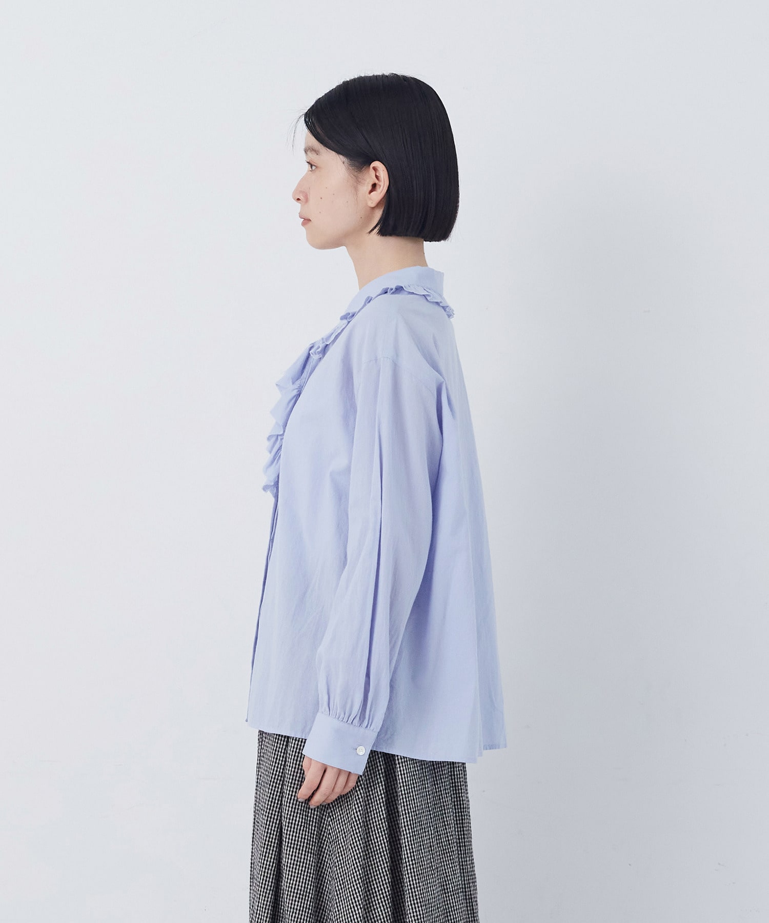 【congés payés】60/ローンフリルシャツ 詳細画像 グレイッシュベージュ 21