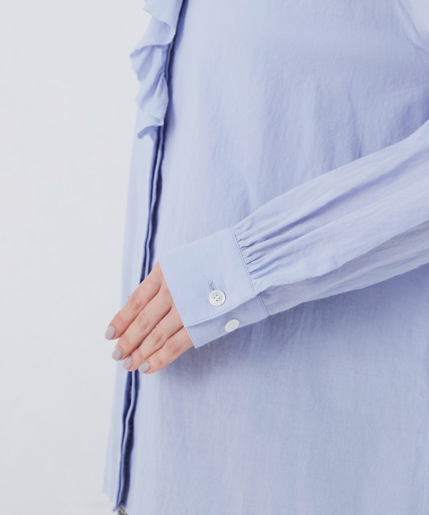 【congés payés】60/ローンフリルシャツ 詳細画像 グレイッシュベージュ 26