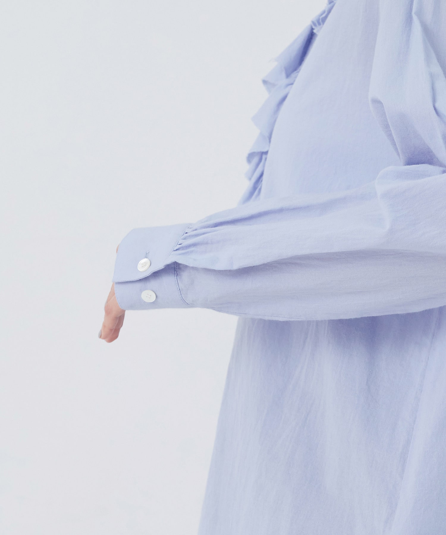 【congés payés】60/ローンフリルシャツ 詳細画像 グレイッシュベージュ 27