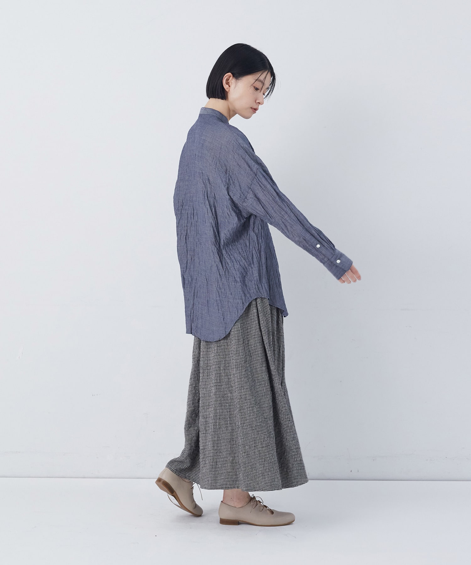 【congés payés】クリンクル加工2wayシャツ 詳細画像 ドット 10