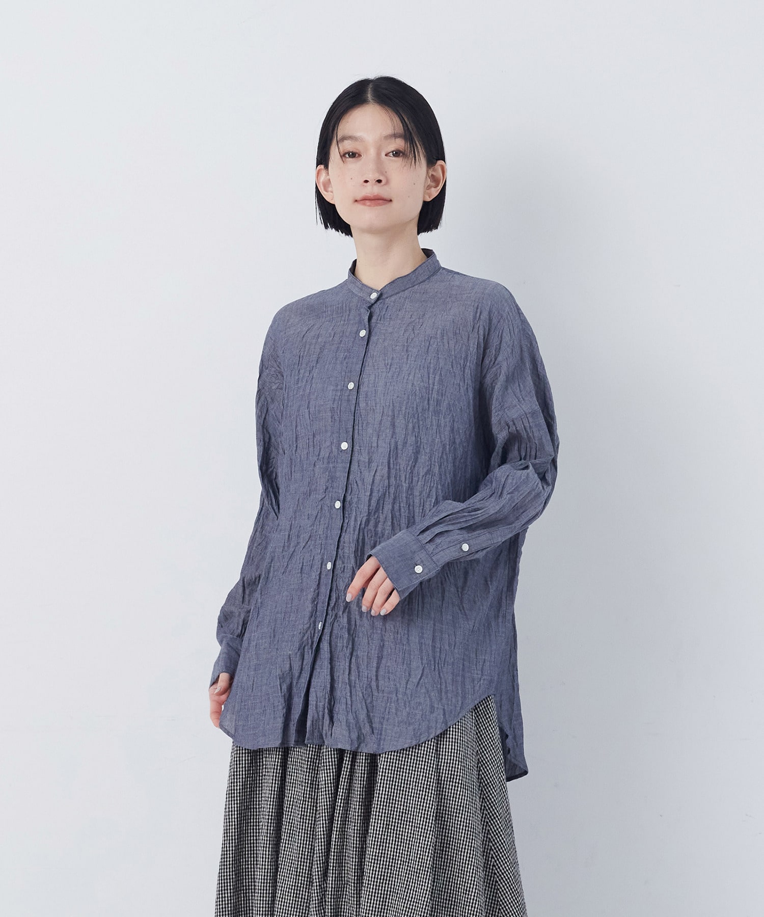 【congés payés】クリンクル加工2wayシャツ 詳細画像 ドット 12