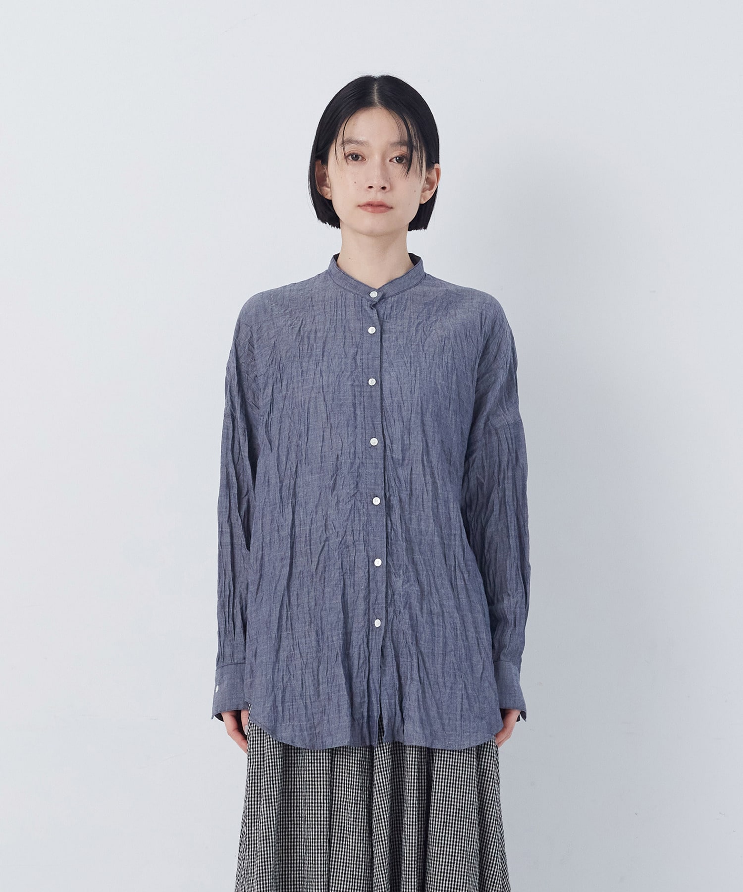 【congés payés】クリンクル加工2wayシャツ 詳細画像 ドット 13